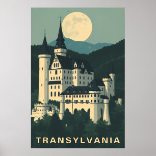 Transsylvanië Roemenië Reis Gotisch Kasteel Poster