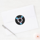 Transvalsymbool Ronde Sticker (Envelop)