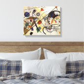 Transversale lijn canvas afdruk (Insitu (Slaapkamer))