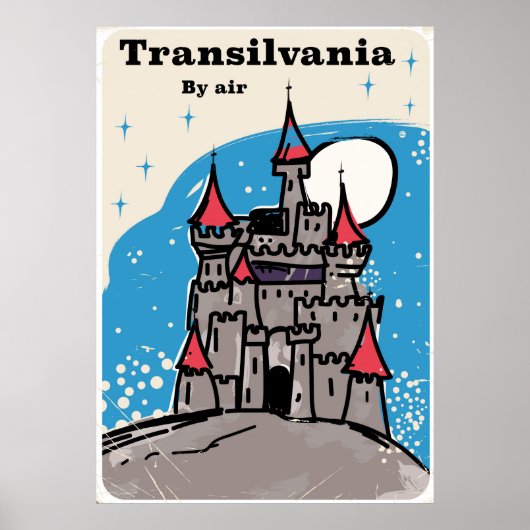 Transylvania Castle vintage travel poster (Devant)