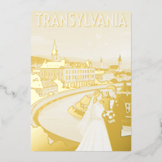 Transylvania Huwelijk Folie Uitnodiging
