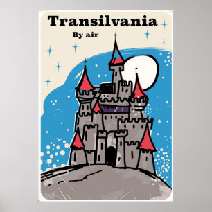 Transylvania Kasteel vintage reisposter Poster