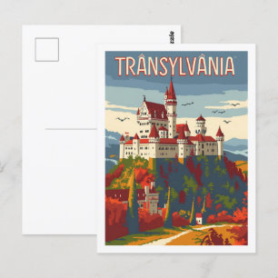 Transylvania Roemenië Vintage Beroemde Reisplaats Briefkaart