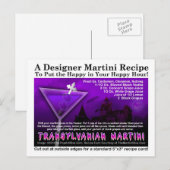 Transylvanian Halloween Martini Recept Briefkaart (Voorkant / Achterkant)