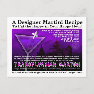 Transylvanian Halloween Martini Recept Briefkaart