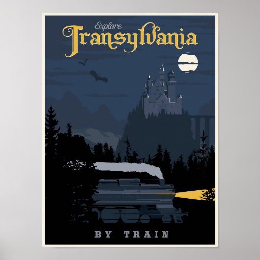 Transylvanie par affiche Voyage en train (Devant)