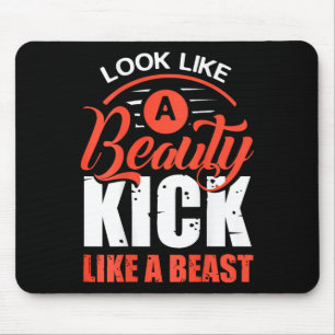 Trap als een Beest, Kickboksen T-shirt, Kickbokser Muismat