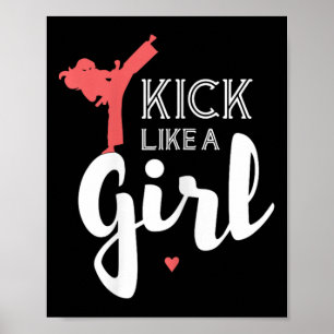 Trap als een karate meisje vecht sport cadeau poster