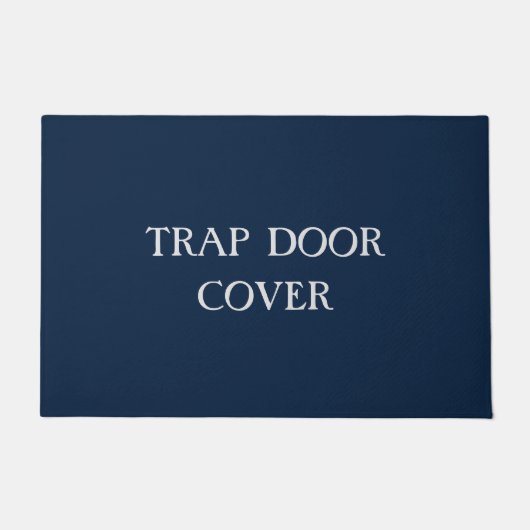 "TRAP DEUR HOESJE" grappig introvert doormat Deurmat (Voorkant)