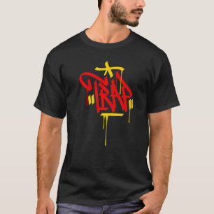Trap Graffiti Artiest Straat Graffiti Label Urban T-shirt