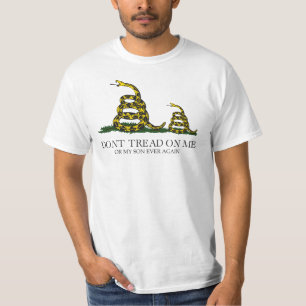 trap mij niet op mij of mijn zoon Gadsden Parodie T-shirt