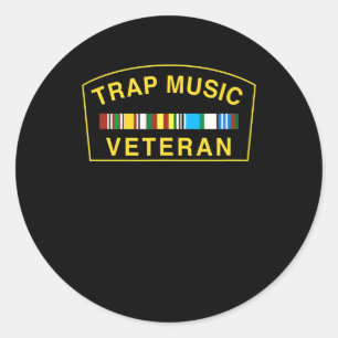 Trap Music Veteran - Hip Hop Urban Streetwear Ronde Sticker