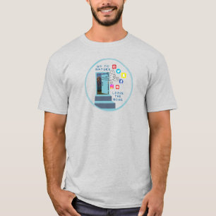 Trap naar vrede: laat sociale media aan de deur t-shirt