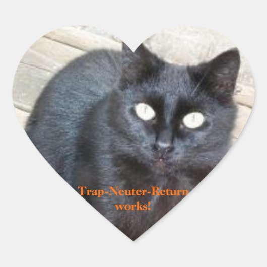 Trap-Neuter-Return hart stickers (Voorkant)