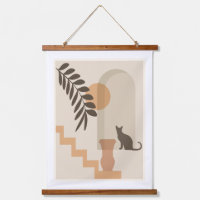 Trap Vaas Kat, Boho Abstract Geometrische Kunst