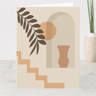 Trap Vaas Zon Blad, Boho Abstracte Geometrische Ku Kaart