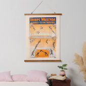 Trapeze, acrobaten en vliegende trampoline hangend wandkleed (Slaapkamer)