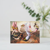 Trapeze artiesten briefkaart (Staand voorkant)