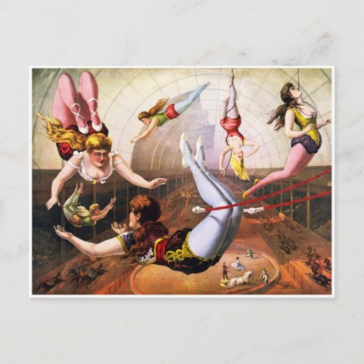 Trapeze artiesten briefkaart (Voorkant)