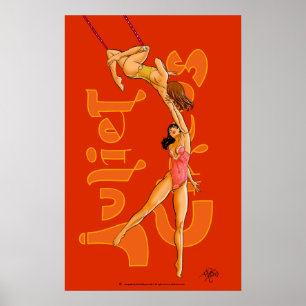 Trapeze kunstenaars acats Juliet Circus Poster