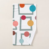 Trapézoïdes et cercles modernes du milieu du siècl (Serviette à main)