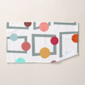 Trapézoïdes et cercles modernes du milieu du siècl (Serviette à main)