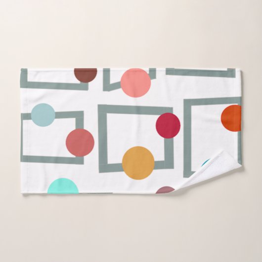 Trapézoïdes et cercles modernes du milieu du siècl (Serviette à main)