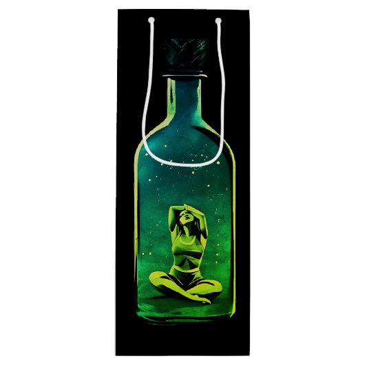 Trapped In Though in Verdant & Violet Shades Wijn Cadeautas (Voorkant)