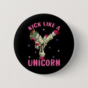 Trappeer als een eenhoorn Motiverende vrouwelijke Ronde Button 5,7 Cm