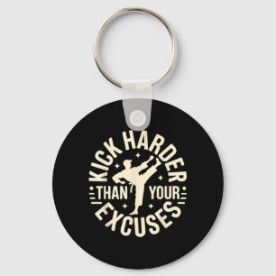 Trappeer harder dan excuses Funny Taekwondo Karate Sleutelhanger