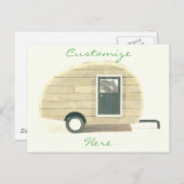 trappenaanhangwagen zigeunercaravan briefkaart (Voorkant / Achterkant)