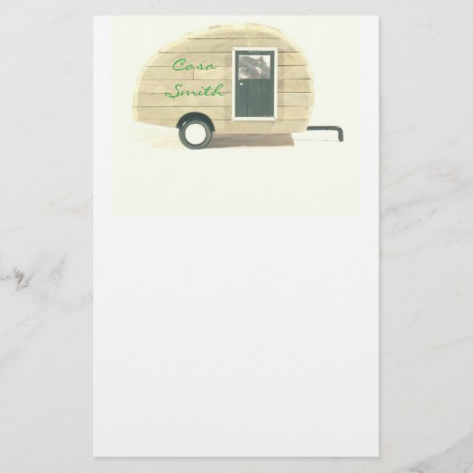 trappenaanhangwagen zigeunercaravan briefpapier (Voorkant)
