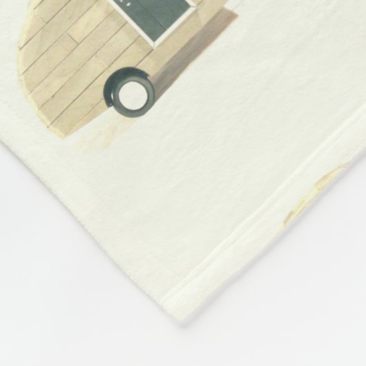 trappenaanhangwagen zigeunercaravan fleece deken (Hoek)