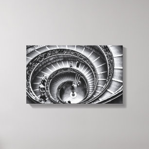 Trappenhuis in zwart-wit print