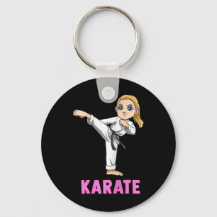 Trapper en slaan kind - Schattig karate meisje Sleutelhanger