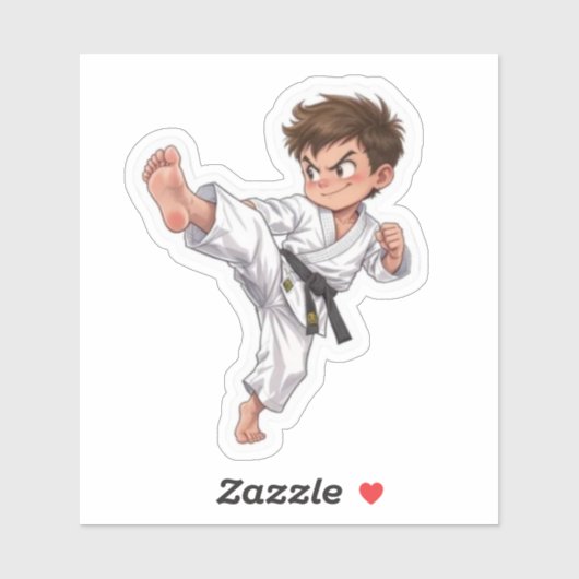 Trapperende Karate Student Sticker (Vel)