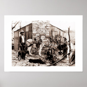 Trappers en hun cabine, VS Poster