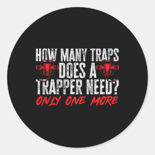 Trapping Trap Hunting Trapper 2 Ronde Sticker