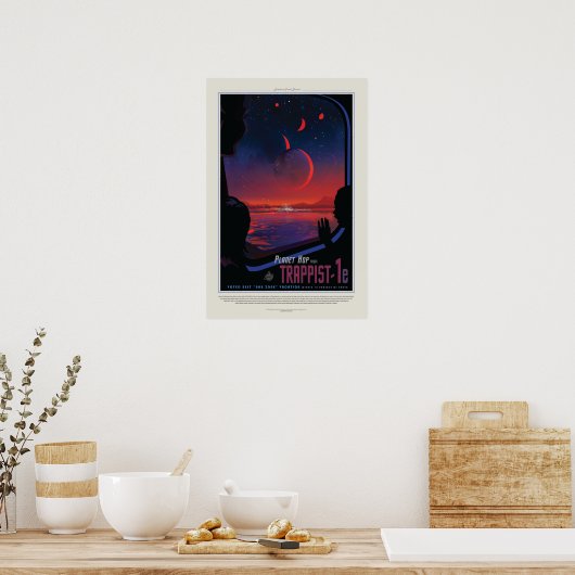 Trappist 1e, affiche de voyage (Cuisine)