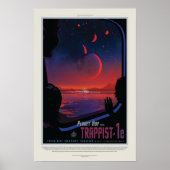Trappist 1e, affiche de voyage (Devant)
