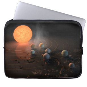 Trappist-1's zeven planeten in een baan rond de st laptop sleeve