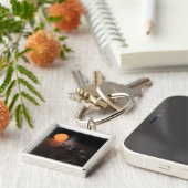 Trappist-1's zeven planeten in een baan rond de st sleutelhanger (Zijkant)