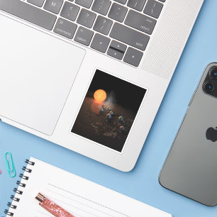 Trappist-1's zeven planeten in een baan rond de st sticker