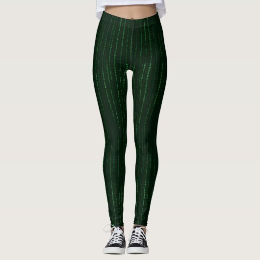 trapsgewijze matrixcode leggings (Voorkant)
