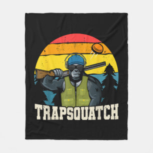 Trapsquatch Bigfoot Funny Clay Trap Schieten Manne Fleece Deken