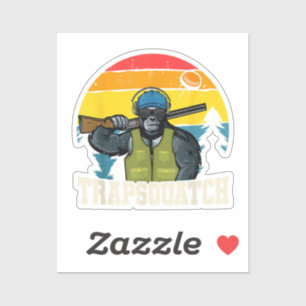 Trapsquatch Bigfoot Funny Clay Trap Schieten Manne Sticker