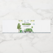 Trash Camion Birthday Étiquette de bouteille d'eau (Étiquettes simples)