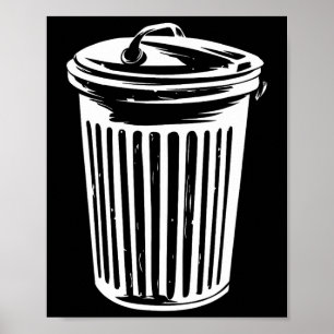 Trash Can Halloween kostuumgarage kan prullenbak k Poster