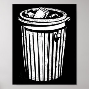 Trash Can Halloween kostuumgarage kan prullenbak k Poster
