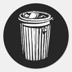 Trash Can Halloween kostuumgarage kan prullenbak k Ronde Sticker